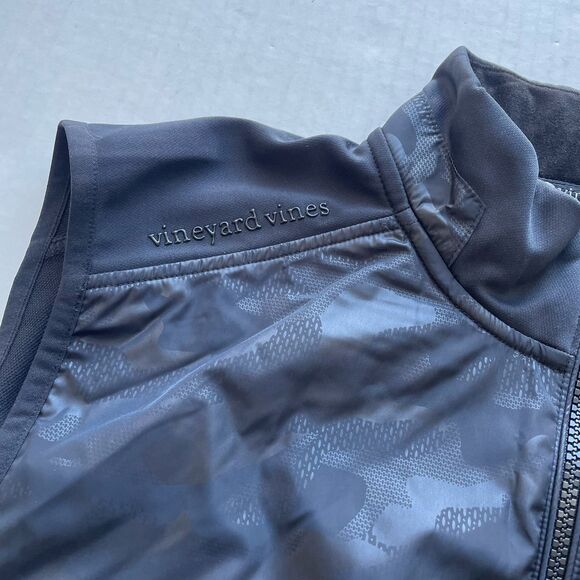 Vineyard Vines On The Go Fairhaven Golf Vest Full Zip Lightweight Jacket Black - Picture 7 of 11